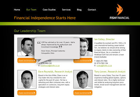 Fish Financial team page Fish Financial team page