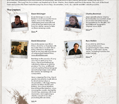 Long Way Round team page Long Way Round team page